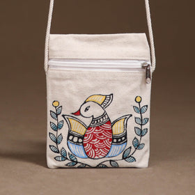 Madhubani Handpainted Mobile Sling Bag 40