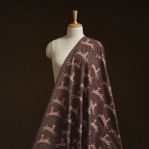 Bindaas Hand Block Art Print Natural Dyed Cotton Fabric 12