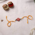 Mandala Art Handpainted Wooden Rakhi 03