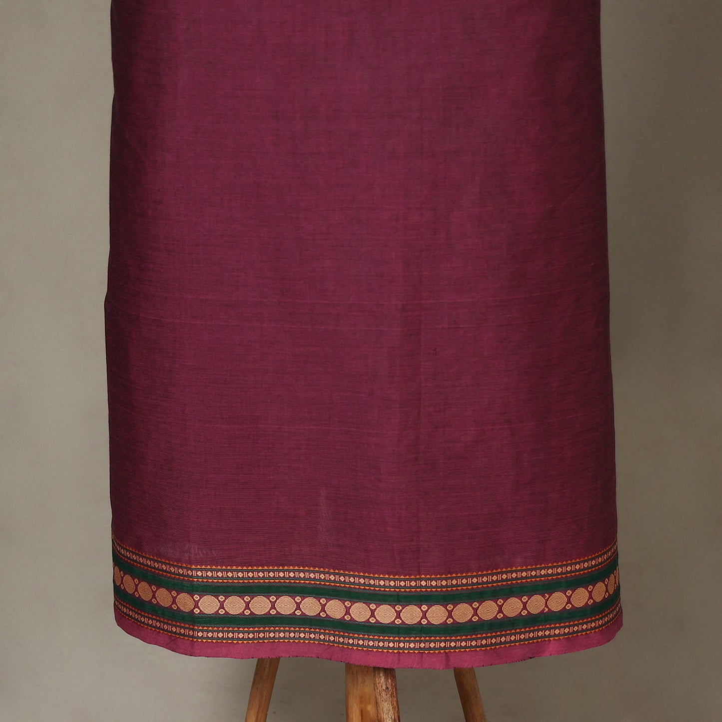 Purple - 2pc unstitched kandangi chettinad cotton dress