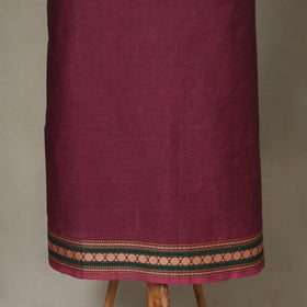 Purple - 2pc unstitched kandangi chettinad cotton dress