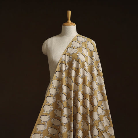 Bindaas Hand Block Art Print Natural Dyed Cotton Fabric 11