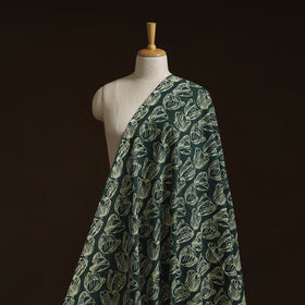 Bindaas Hand Block Art Print Natural Dyed Cotton Fabric - Tulip Echo