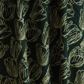Bindaas Hand Block Art Print Natural Dyed Cotton Fabric - Tulip Echo
