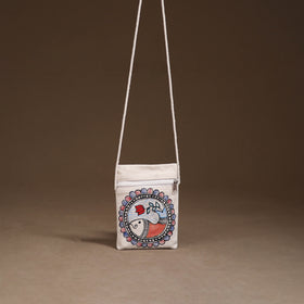 Madhubani Handpainted Mobile Sling Bag 41