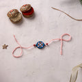 Mandala Art Handpainted Wooden Rakhi 08