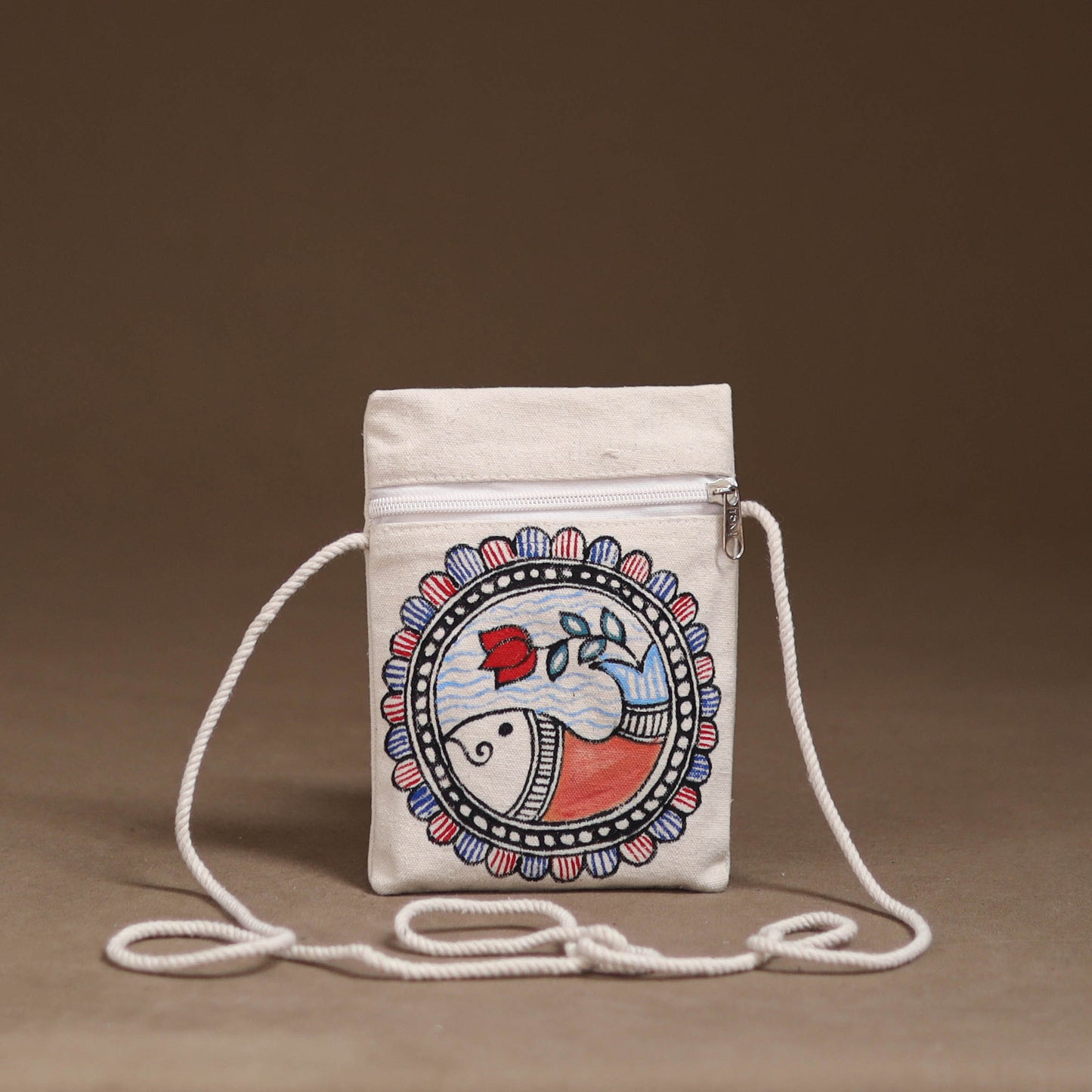 Madhubani Handpainted Mobile Sling Bag 41