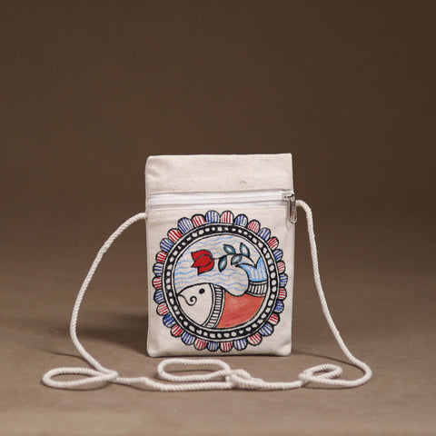 Madhubani Handpainted Mobile Sling Bag 41