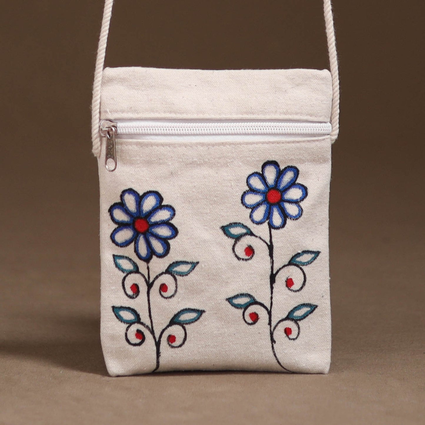 Madhubani Handpainted Mobile Sling Bag 43