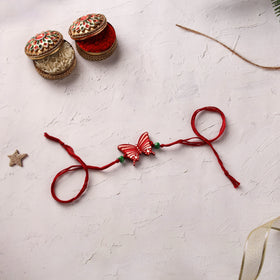Mandala Art Handpainted Wooden Rakhi 12