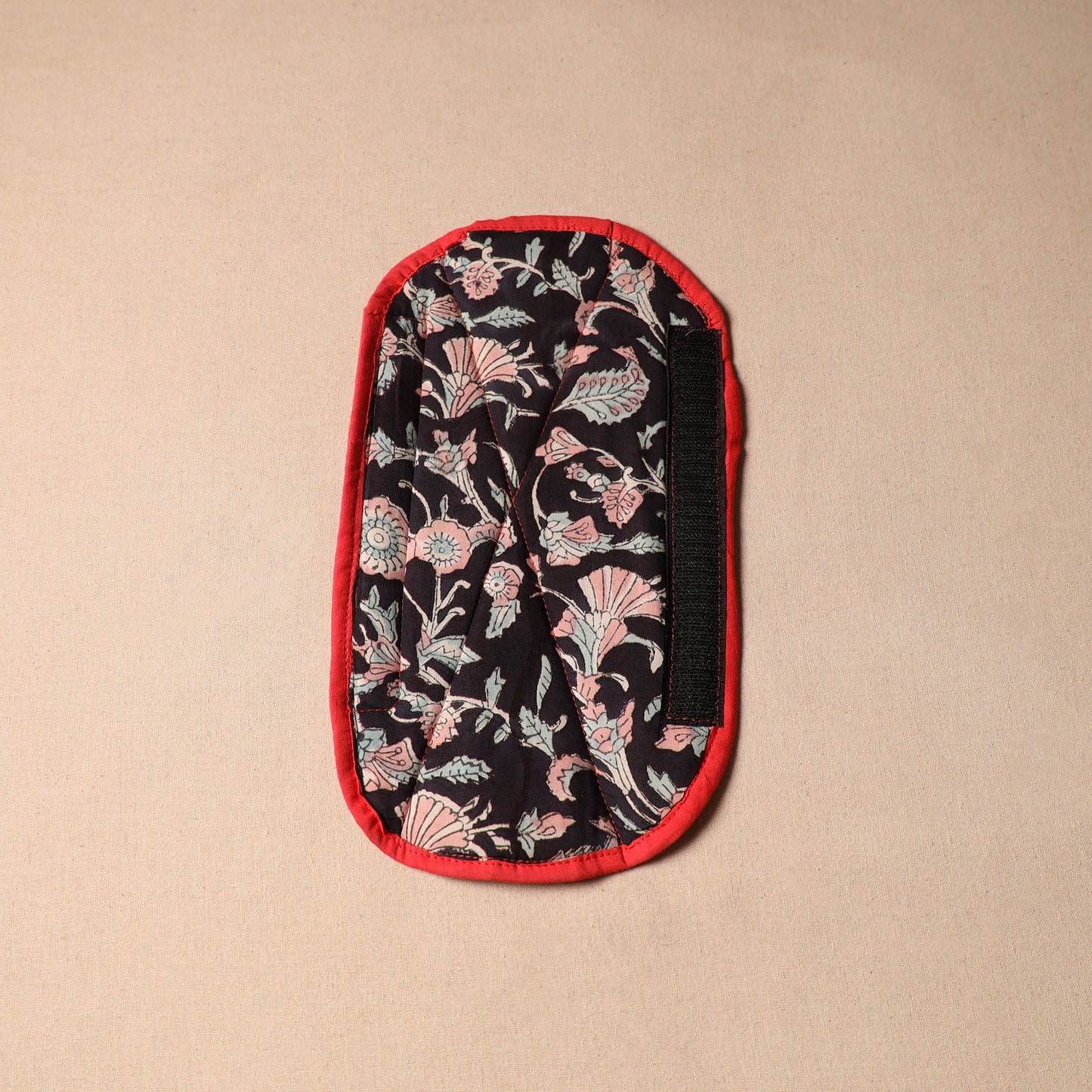 Black - handmade cotton fridge handle cover 38 - handcrafted