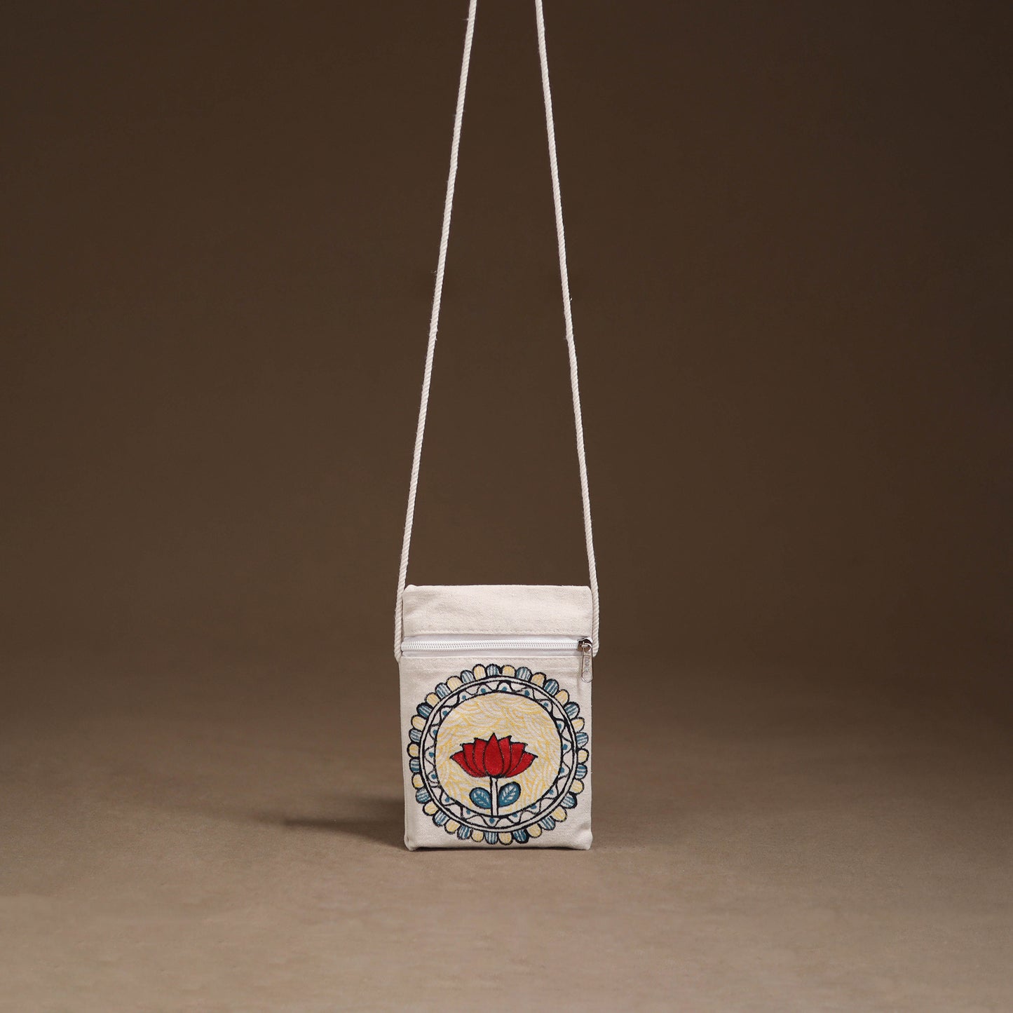Madhubani Handpainted Mobile Sling Bag 44