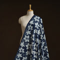 Bindaas Hand Block Art Print Natural Dyed Cotton Fabric - Karela Leaf
