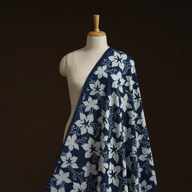 Bindaas Hand Block Art Print Natural Dyed Cotton Fabric - Karela Leaf