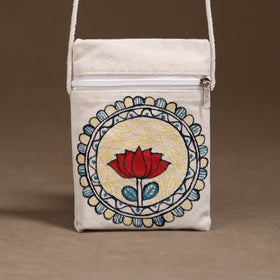 Madhubani Handpainted Mobile Sling Bag 44