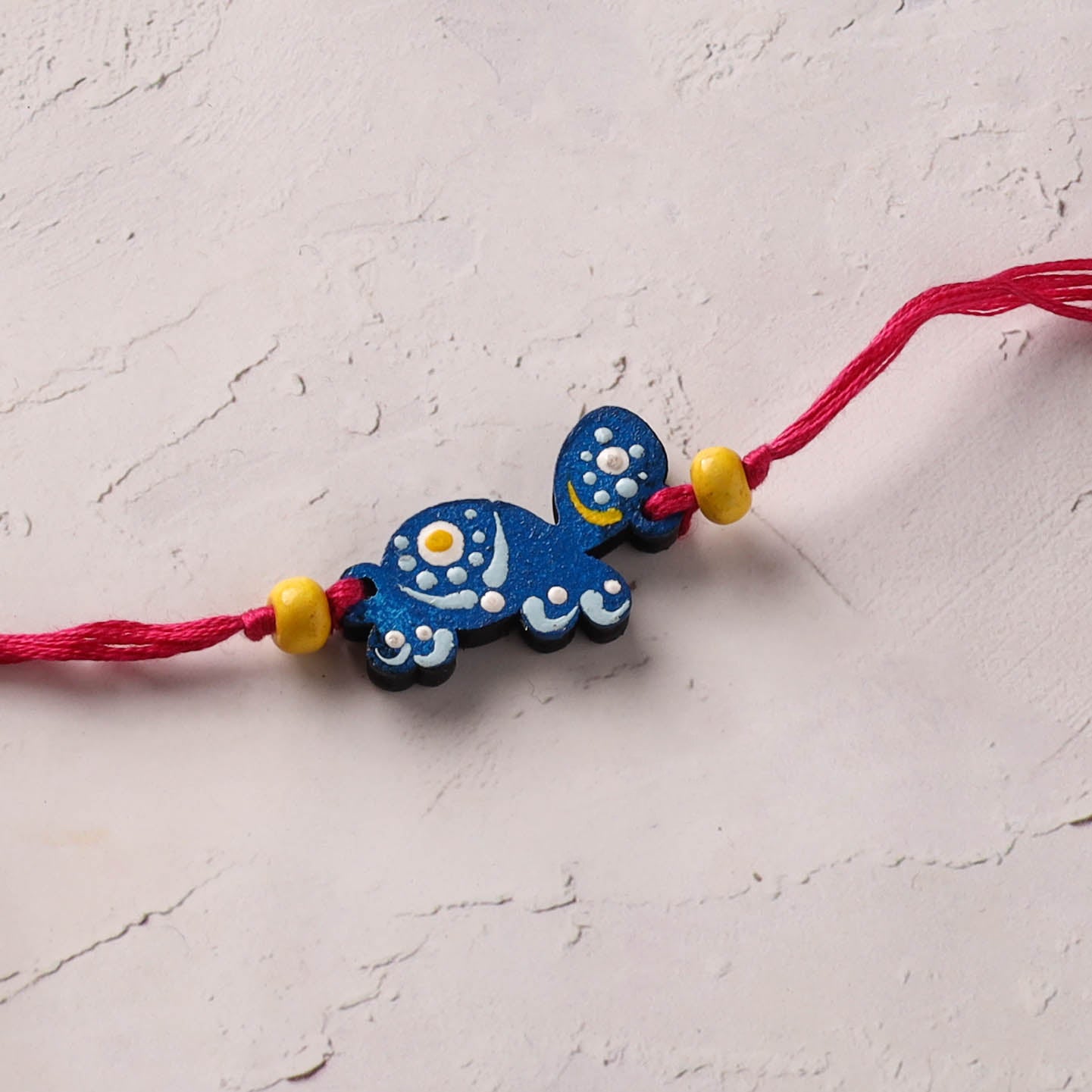 Mandala Art Handpainted Wooden Rakhi 14