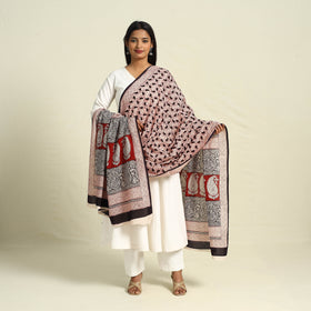  Multicolor Natural Dye Mul Cotton Bagh Print Dupatta