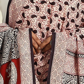  Multicolor Natural Dye Mul Cotton Bagh Print Dupatta