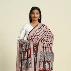  Multicolor Natural Dye Mul Cotton Bagh Print Dupatta