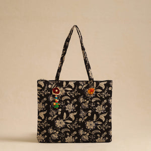 Black - Handcrafted Quilted Cotton Hand Bag 55