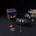 Handcrafted Meenakari Bhaiya Bhabhi Rakhi Set with Coir Box 162