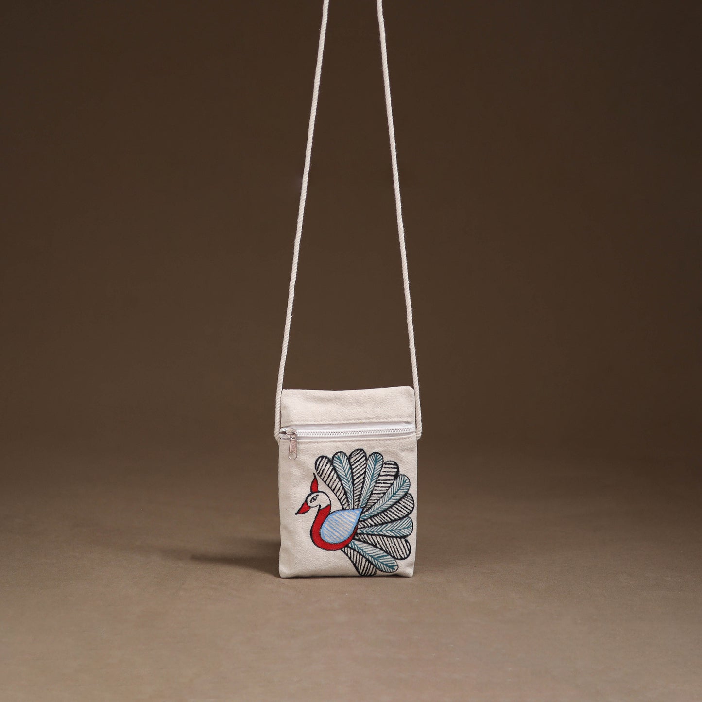 Madhubani Handpainted Mobile Sling Bag 46