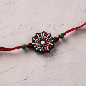 Mandala Art Handpainted Wooden Rakhi 19