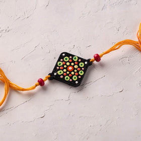 Mandala Art Handpainted Wooden Rakhi 20