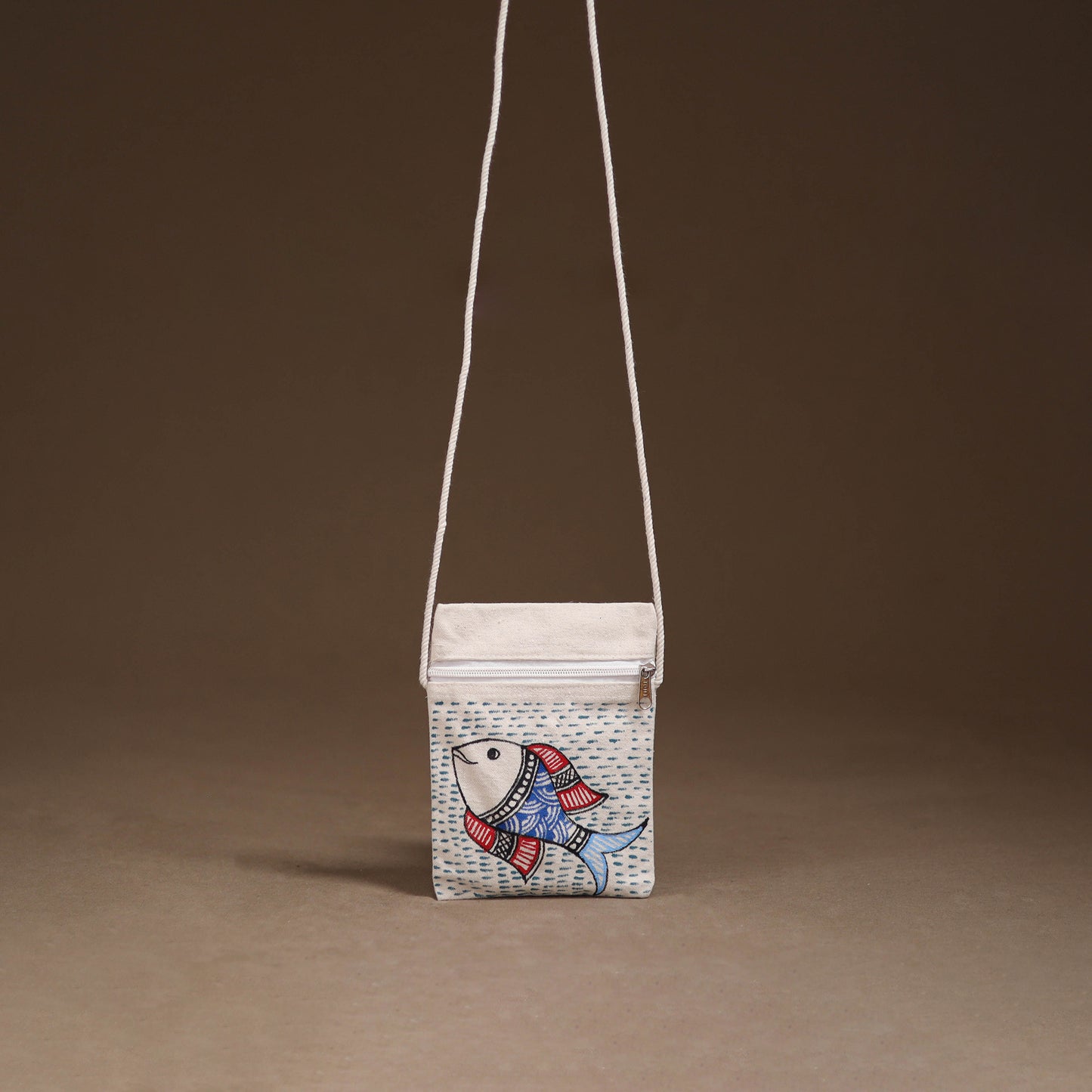 Madhubani Handpainted Mobile Sling Bag 47