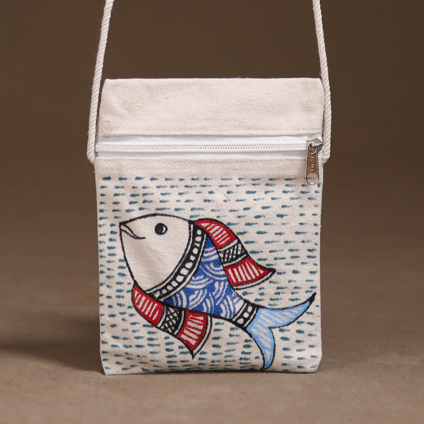 Madhubani Handpainted Mobile Sling Bag 47
