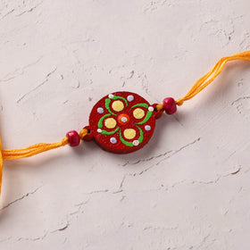 Mandala Art Handpainted Wooden Rakhi 22