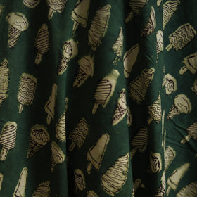 Bindaas Hand Block Art Print Natural Dyed Cotton Fabric - Yummy Ice-cream