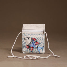 Madhubani Handpainted Mobile Sling Bag 47