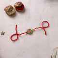 Mandala Art Handpainted Wooden Rakhi 24