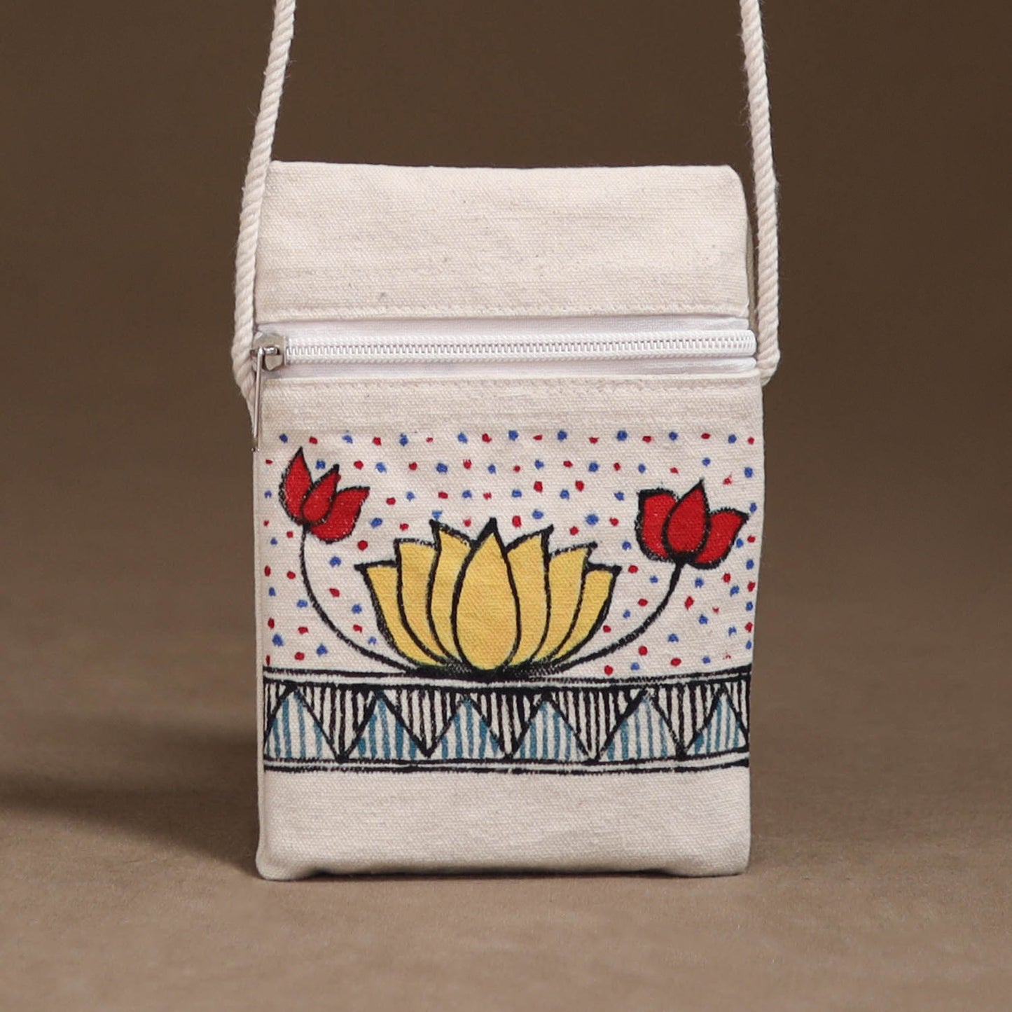 Madhubani Handpainted Mobile Sling Bag 48