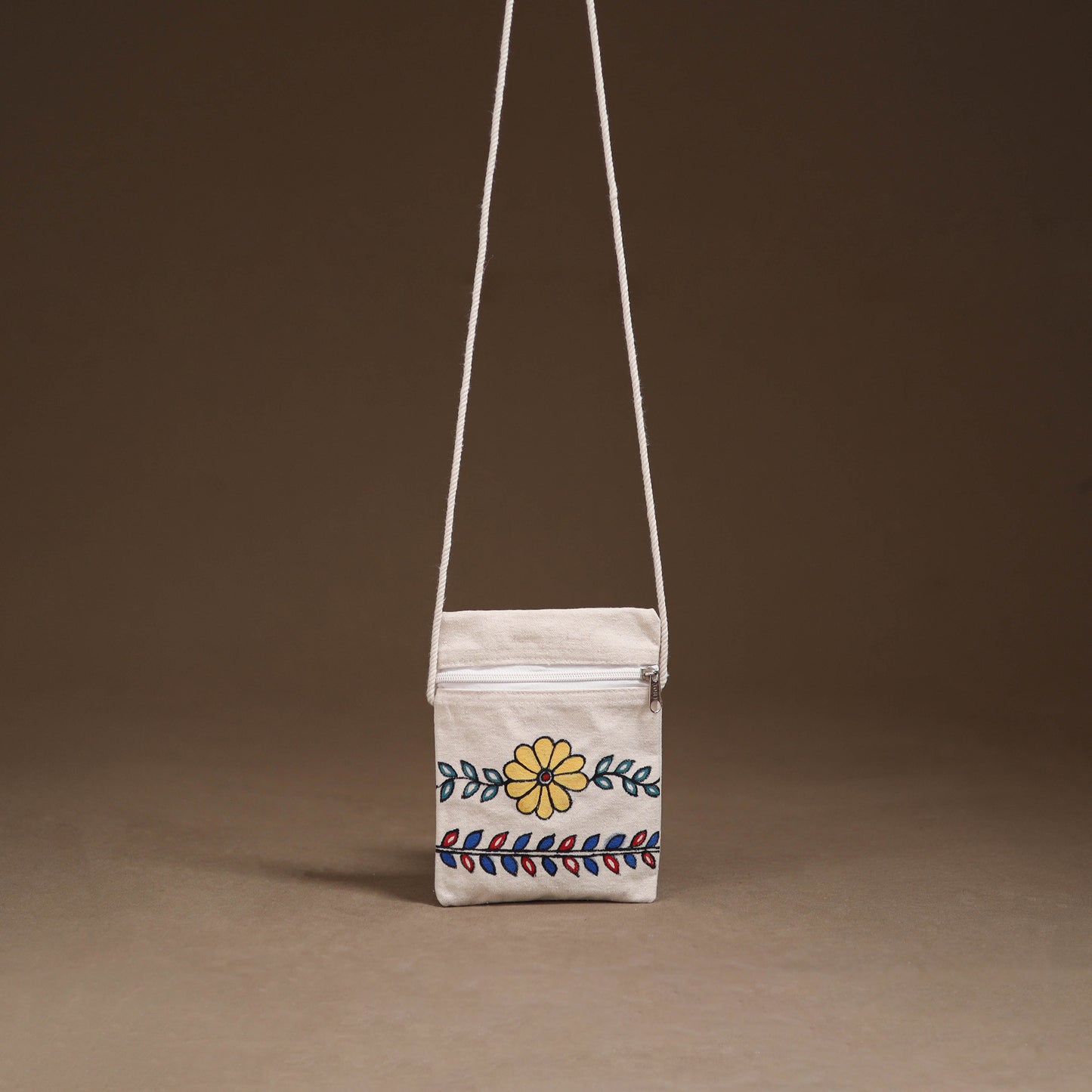 Madhubani Handpainted Mobile Sling Bag 49