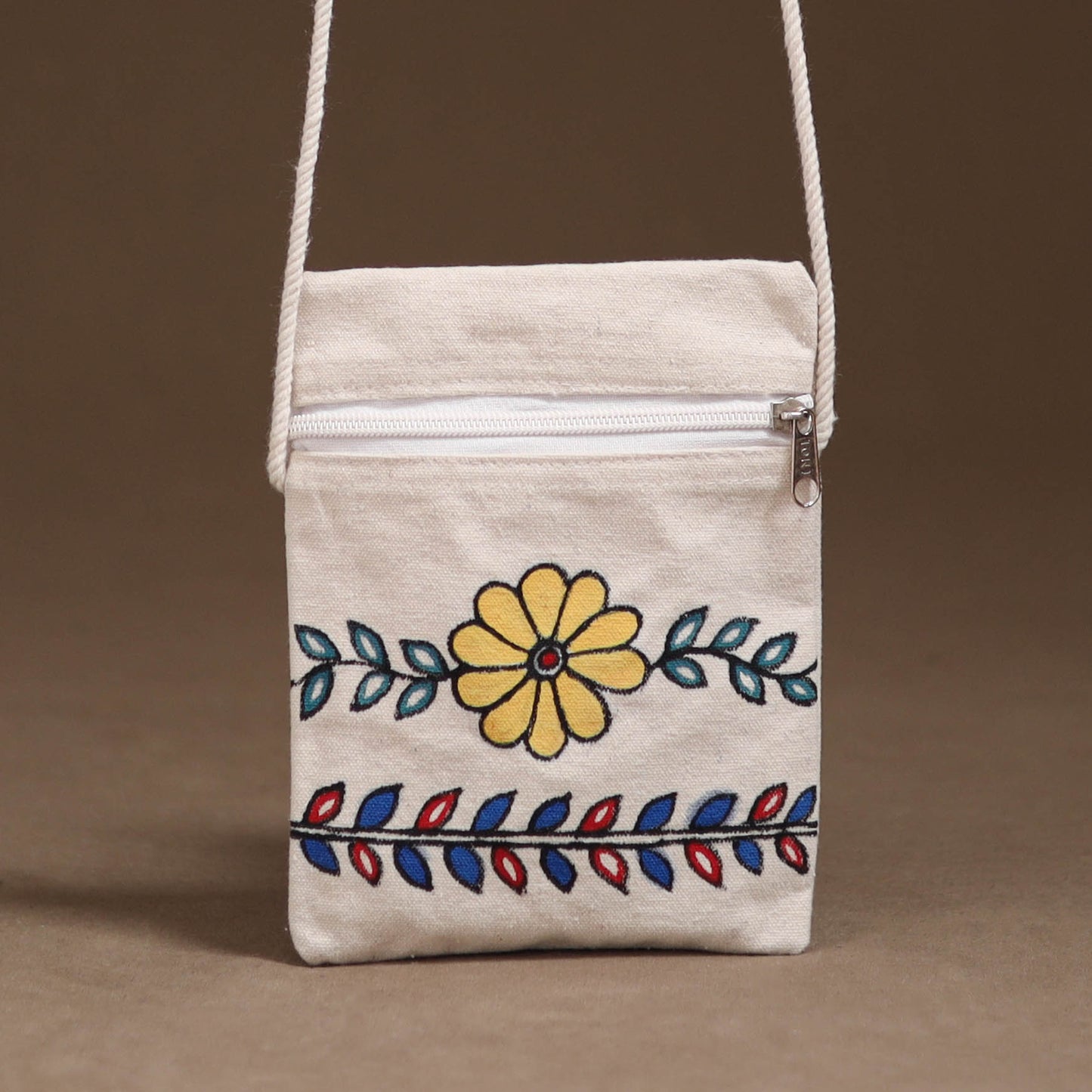 Madhubani Handpainted Mobile Sling Bag 49