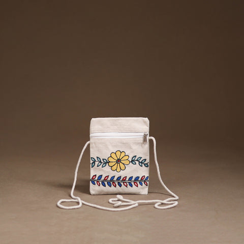 Madhubani Handpainted Mobile Sling Bag 49