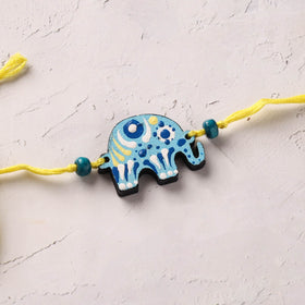Mandala Art Handpainted Wooden Rakhi 28
