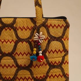  Yellow Handcrafted Quilted Cotton Hand Bag