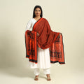  Orange Natural Dye Mul Cotton Bagh Print Dupatta