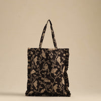 Black - Handcrafted Cotton Frill Jhola Bag 63