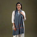 Buy Grey Cotton Kashida Embroidery Stole