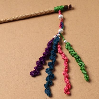Handmade Crochet Wooden Juda Stick