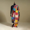 Multicolor - patchwork reversible silk bengal kantha work