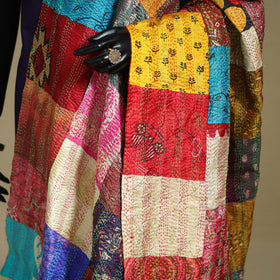 Multicolor - patchwork reversible silk bengal kantha work