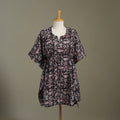 Black - sanganeri cotton kaftan (medium) 02 - handcrafted