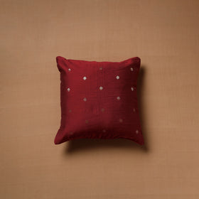 Polka Dot Zari Buti Plain Cushion Cover (16 x 16 in) 10