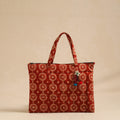  Red Handcrafted Quilted Cotton Hand Bag