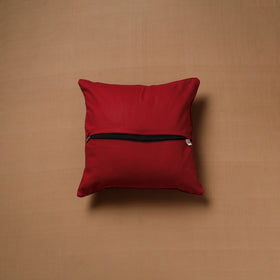Polka Dot Zari Buti Plain Cushion Cover (16 x 16 in) 10